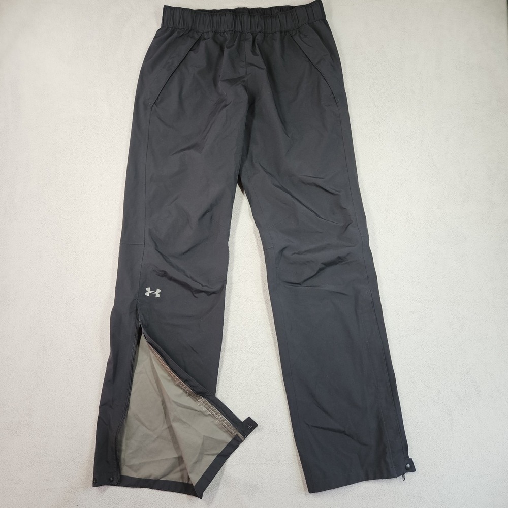 Under Armour Storm Pants Womens Medium Black Rain Gear Waterproof Drawstring